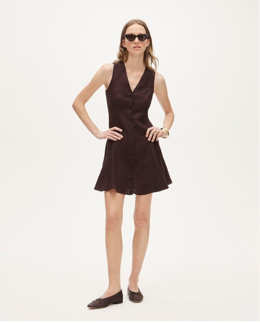 J.Crew Linen Mini Dress Chocolate Berry NWT Size 8 Sold Out